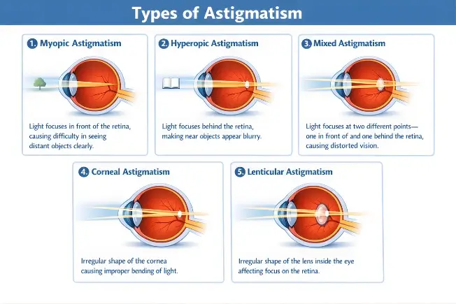 Types of astigmatism