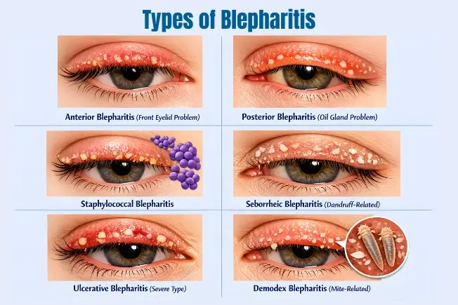 Types of blepharitis