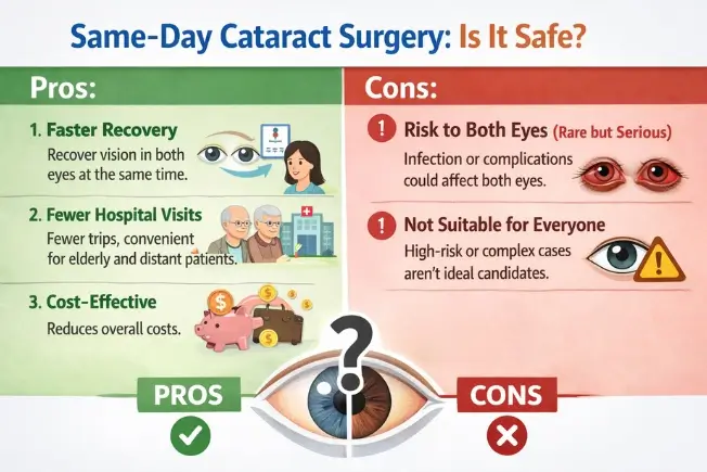 Same day cataract surgery is it safe