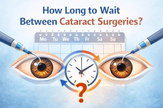 Timing between cataract surgery