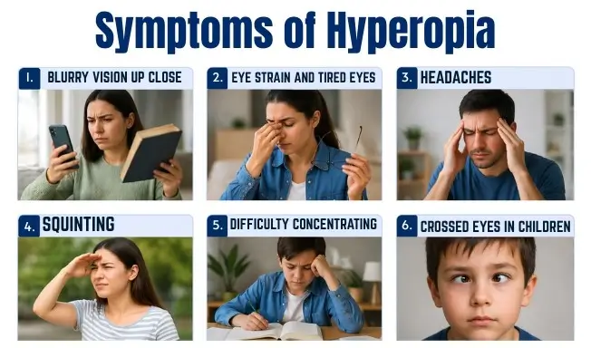 Symptoms Of Hyperopia
