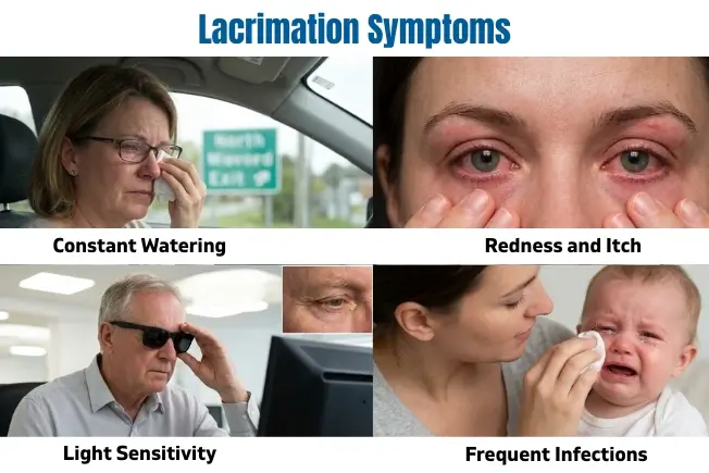 Lacrimation symptoms