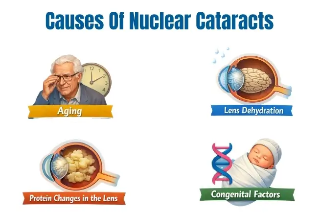 Causes of nuclear cataract