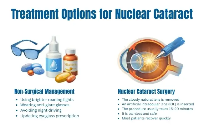 Treatment options for nuclear cataract
