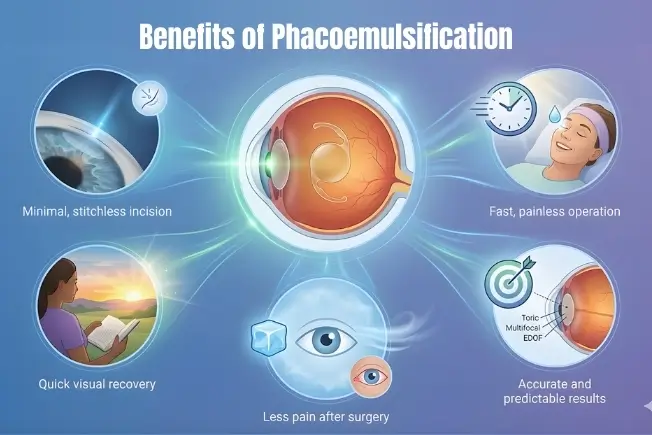 Benefits of phacoemulsification