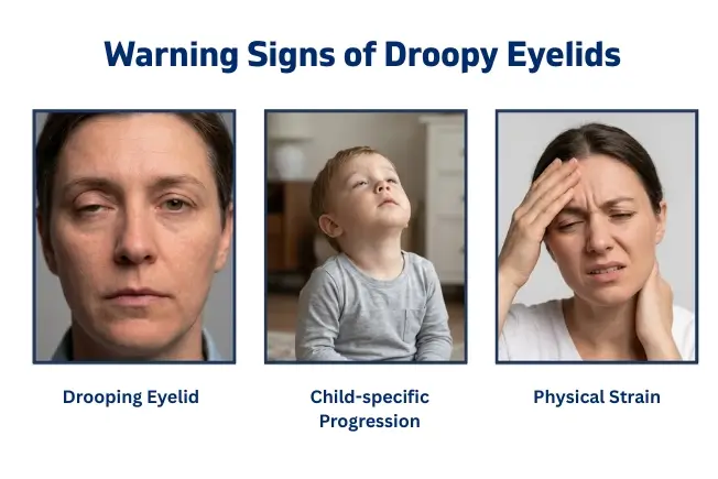 Warning signs of ptosis
