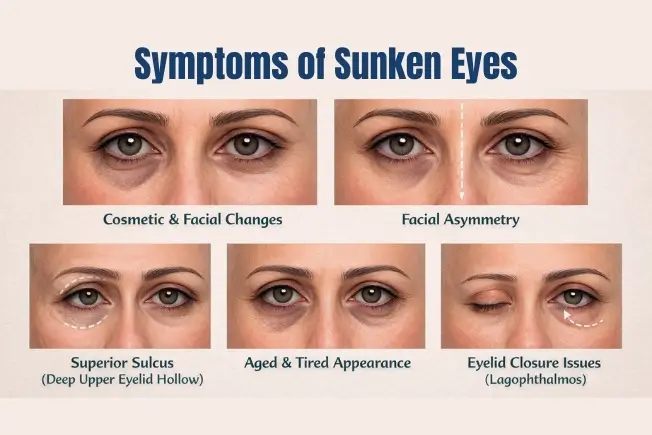 Symptoms of sunken eyes