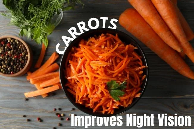 Carrots can improve night vision
