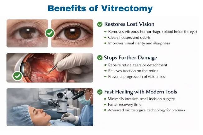 Benefits of vitrectomy