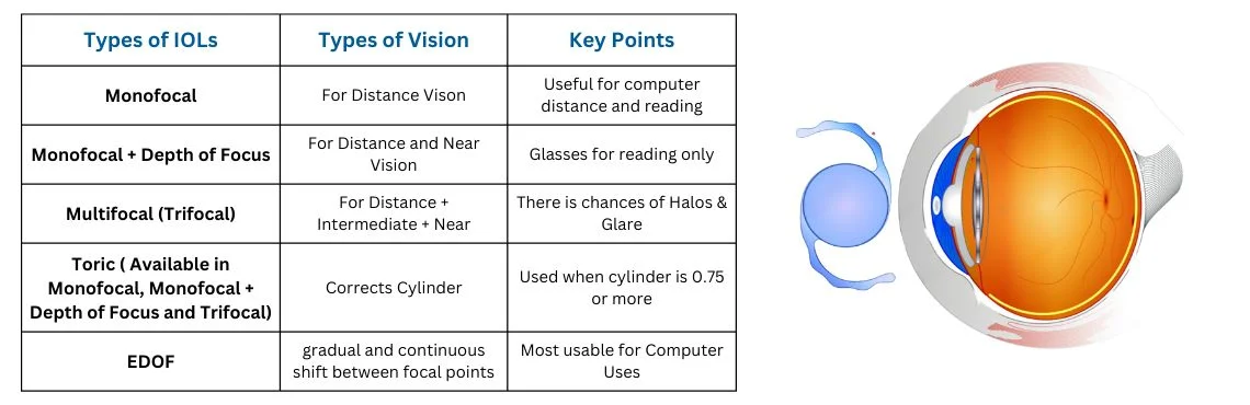 Types of IOL in Cataract Surgery