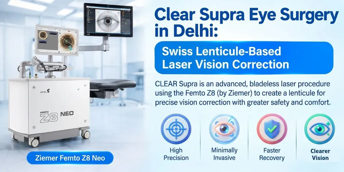 Clear Supra eye surgery in Delhi at Save Sight Centre