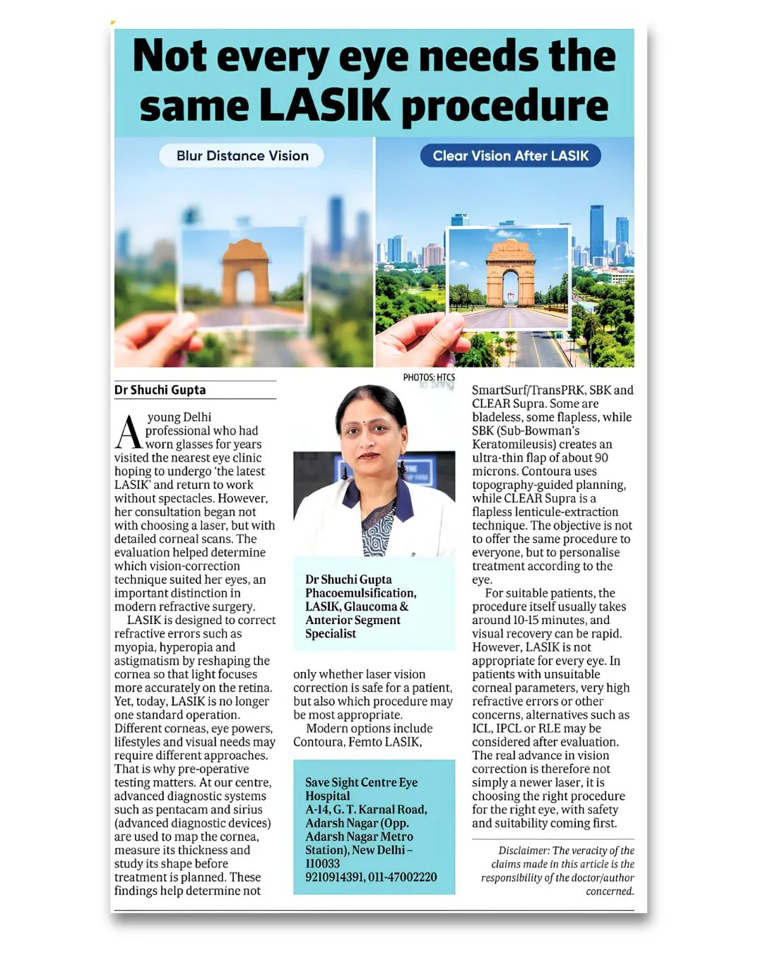 Not every eye needs the same LASIK procedure